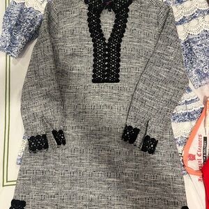 Chic Black and Gray Tunic Dress